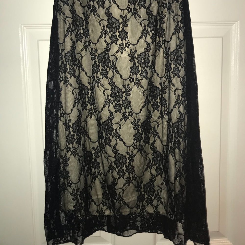 Black lace dress shirt